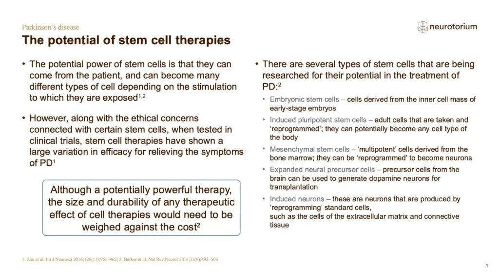 The potential of stem cell therapies